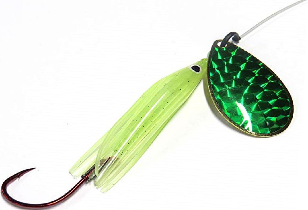 WICKED KING KILLERS GLOW/GREEN #6 BLADE-6ft LEADER W/2/0 RED GAMA HOOK